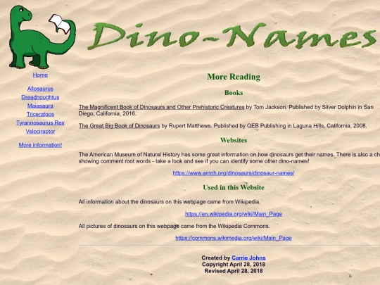 links screenshot