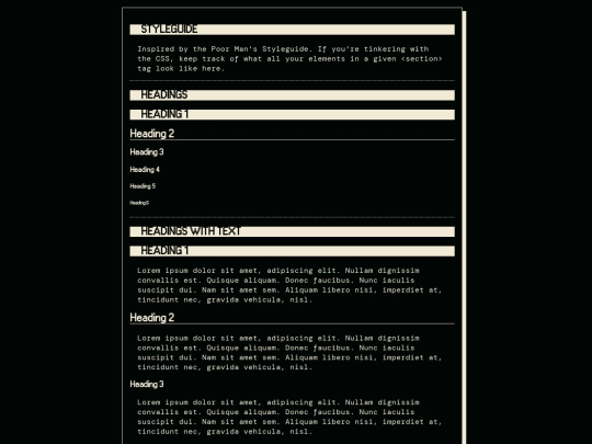 styleguide screenshot