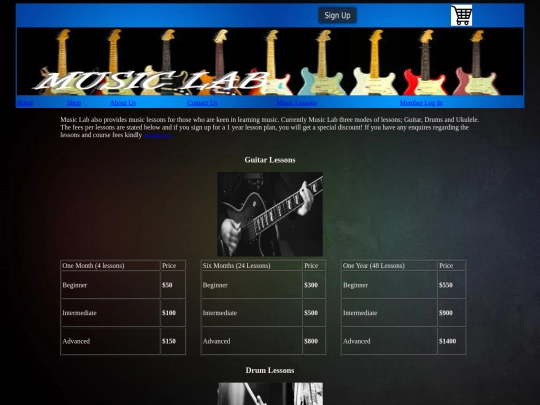 lessons screenshot