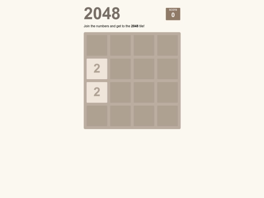 games/2048 screenshot