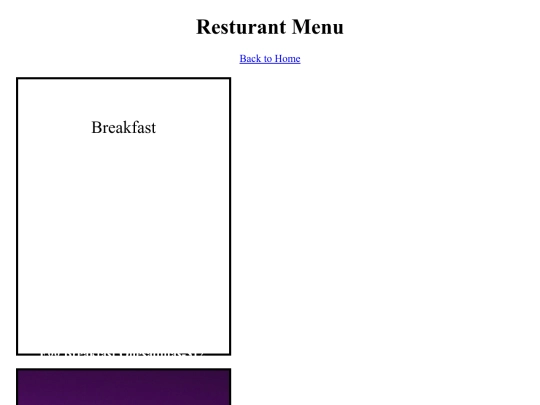 menu screenshot
