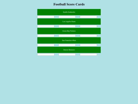 scorecards screenshot