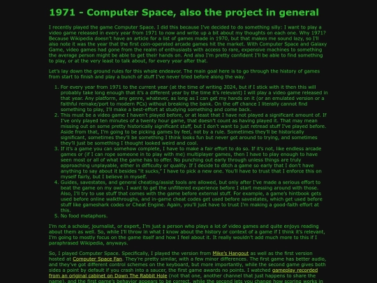 1year1game/compspace screenshot