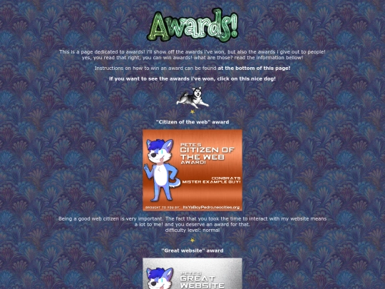 awards screenshot