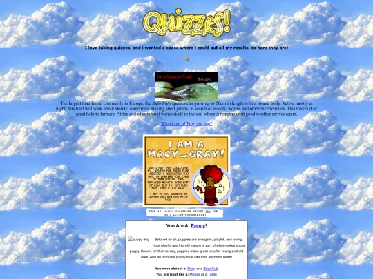 quizzes screenshot