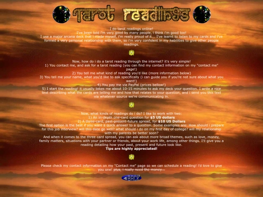 tarot-readings screenshot