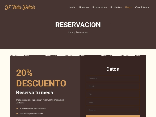 reservation screenshot