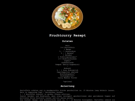 rezepte/fruchtcurry screenshot