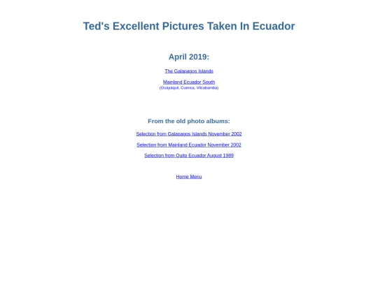 Ecuador/Menu screenshot