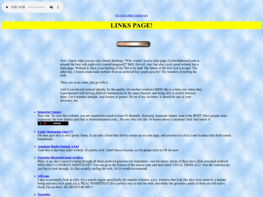 links screenshot