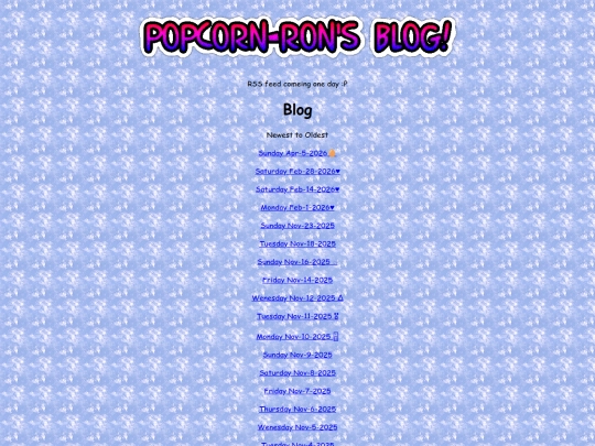 Blog screenshot