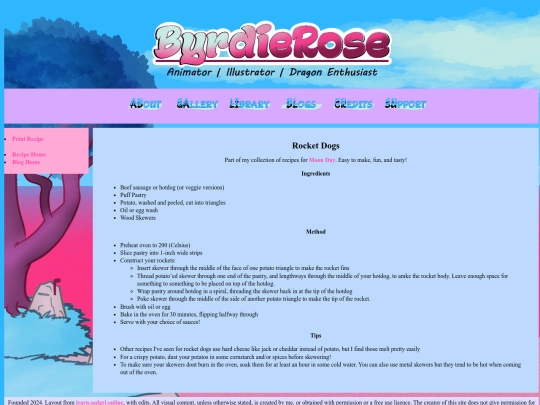 blog/recipes/rocket_dogs screenshot