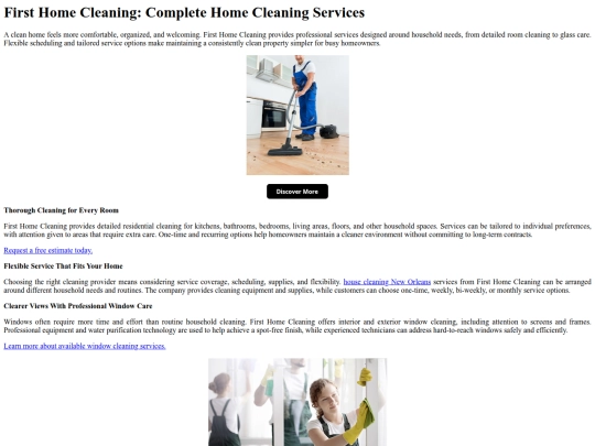 FirstHomeCleaningCompleteHomeCleaningServices screenshot
