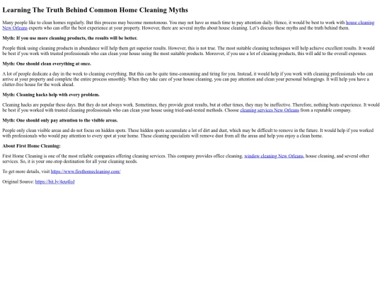 LearningTheTruthBehindCommonHomeCleaningMyths screenshot