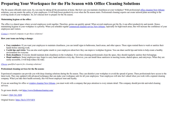 PreparingYourWorkspacefortheFluSeasonwithOfficeCleaningSolutions screenshot