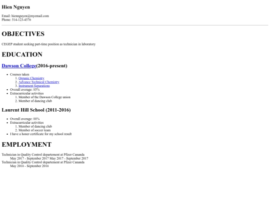 Lab2/Lab2-myCV screenshot