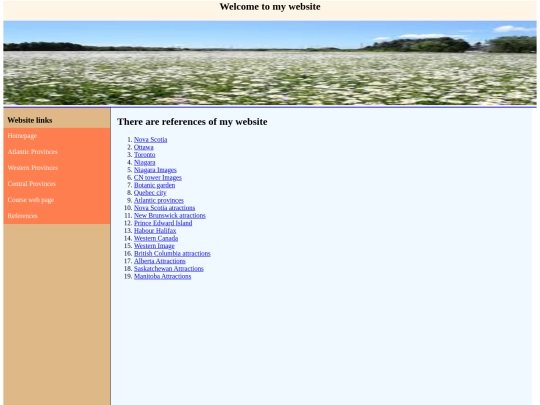 References screenshot