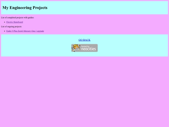 projects screenshot