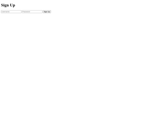 signup screenshot