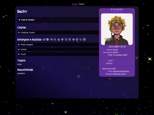 user/stuart screenshot