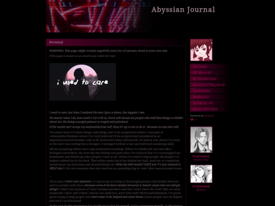 personal screenshot