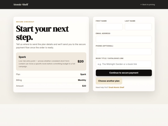 checkout screenshot