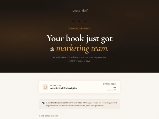 thank-you screenshot