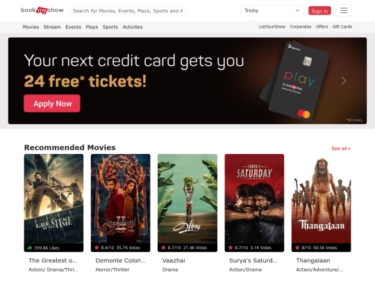 BookmyShow Clone/book screenshot