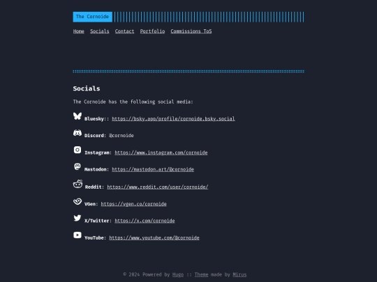 socials screenshot
