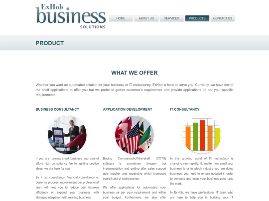 products screenshot