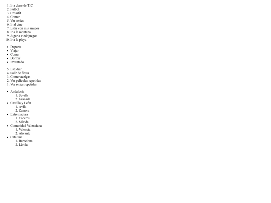 listas screenshot