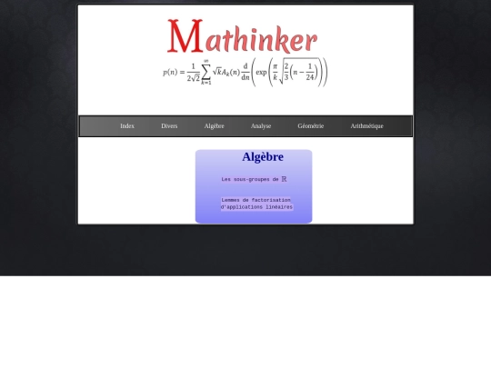 algebre screenshot