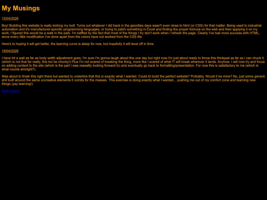 musings screenshot