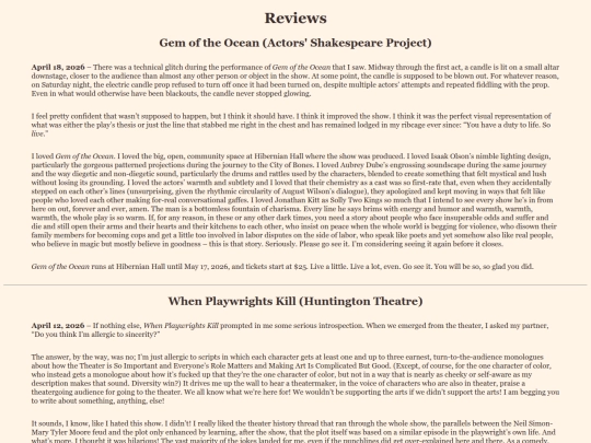 reviews screenshot
