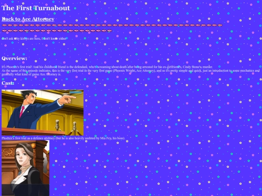 thefirstturnaboutsummary screenshot