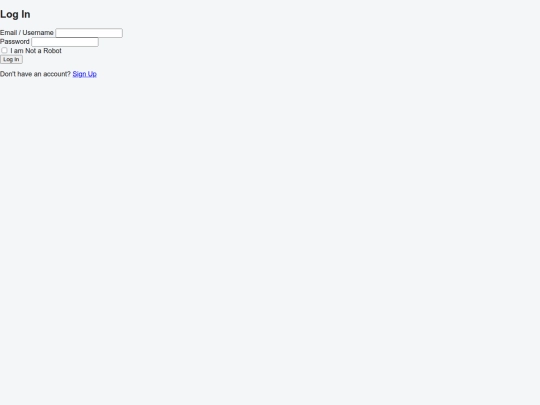login screenshot