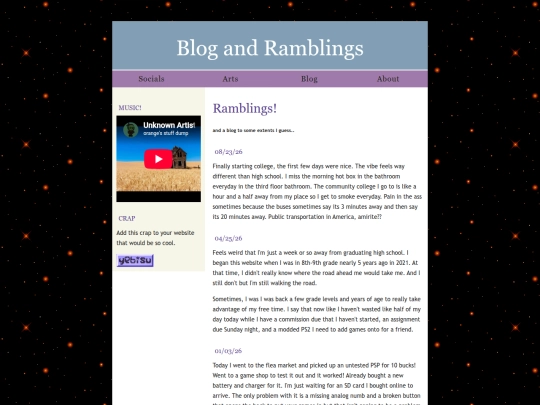blog screenshot