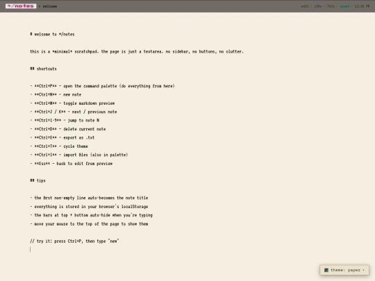 notes screenshot