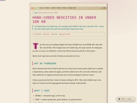 posts/hand-coded-neocities-100kb screenshot