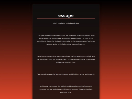 escape screenshot