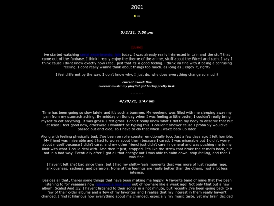 journal/2021/entries screenshot