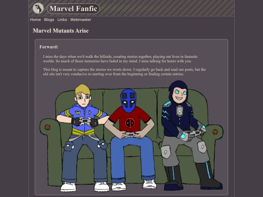 blogs/fanfic screenshot