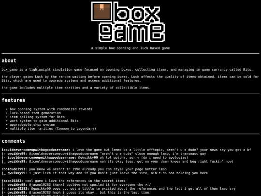 box_game screenshot