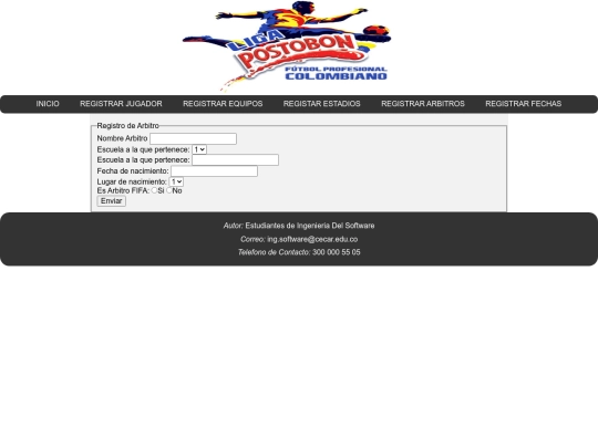 contenido/registarArbitros screenshot
