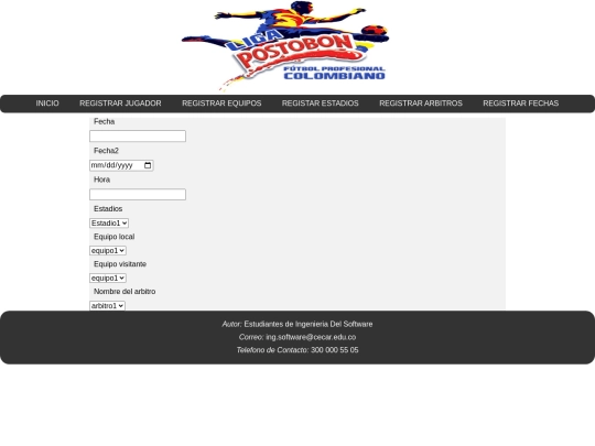 contenido/registrarFecha screenshot