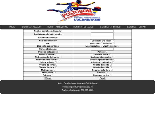 contenido/registrarJugador screenshot