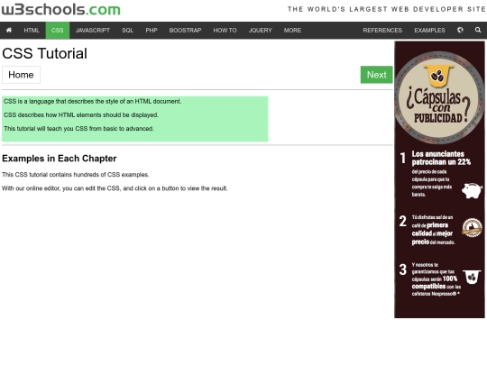taller3/css screenshot