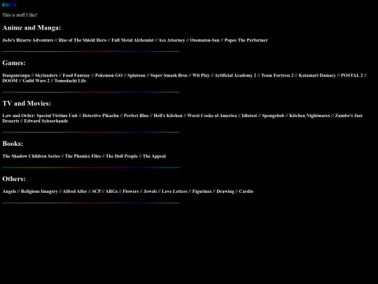 interests screenshot