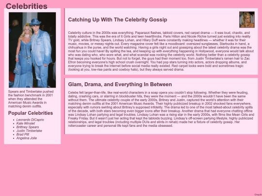 celebrities screenshot