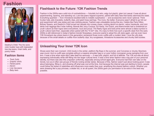 fashion screenshot